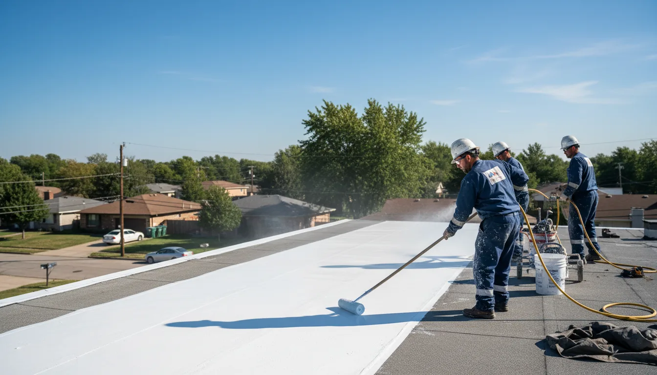 Commercial roof coating in Pierron, IL near me